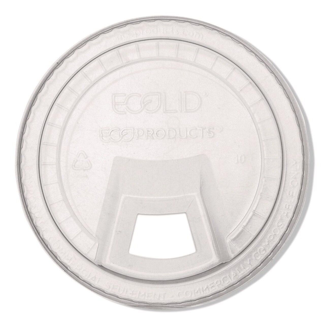 Eco-Products GreenStripe Plastic Cold Cup Sip Lids Fits 9 oz./12 oz. to 24 oz. Cold Cups - Clear (1000/Carton)